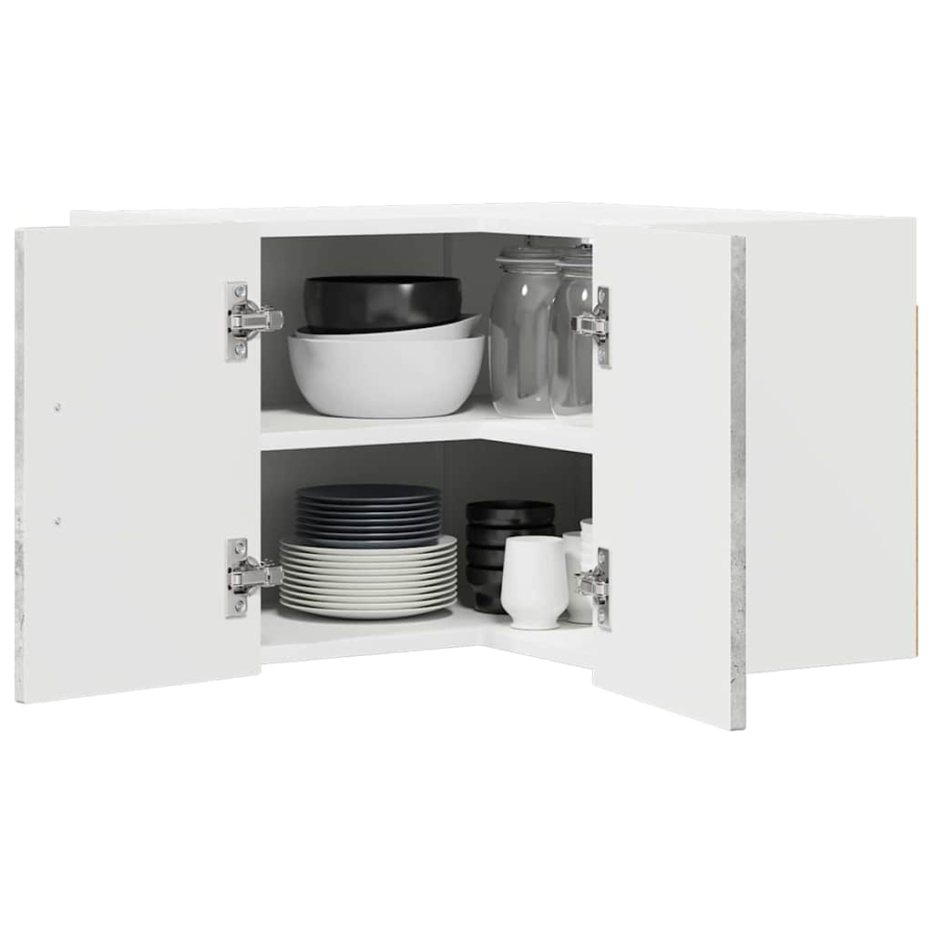 vidaXL Κρεμαστό ντουλάπι κουζίνας Σκυρόδεμα Γκρι 57 x 57 x 40 εκ.