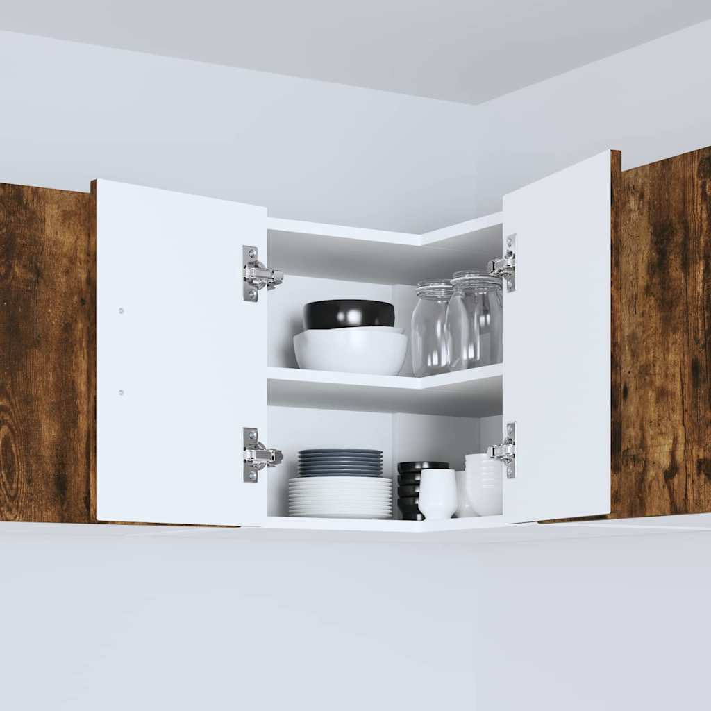 vidaXL Κρεμαστό ντουλάπι κουζίνας Καπνιστό Δρύς 57 x 57 x 40 εκ.