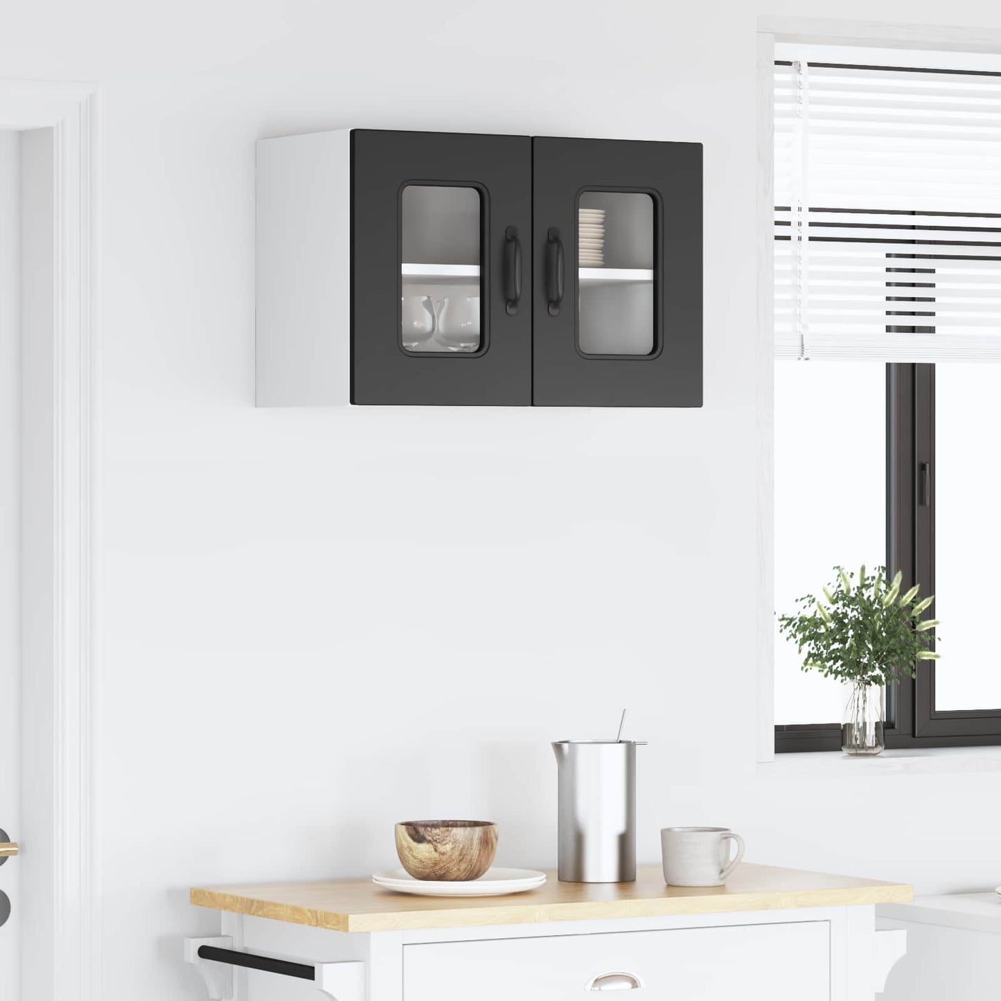 vidaXL Πάνελ πλυντηρίου πιάτων Kalmar Μαύρο 60 x 31 x 40 εκ