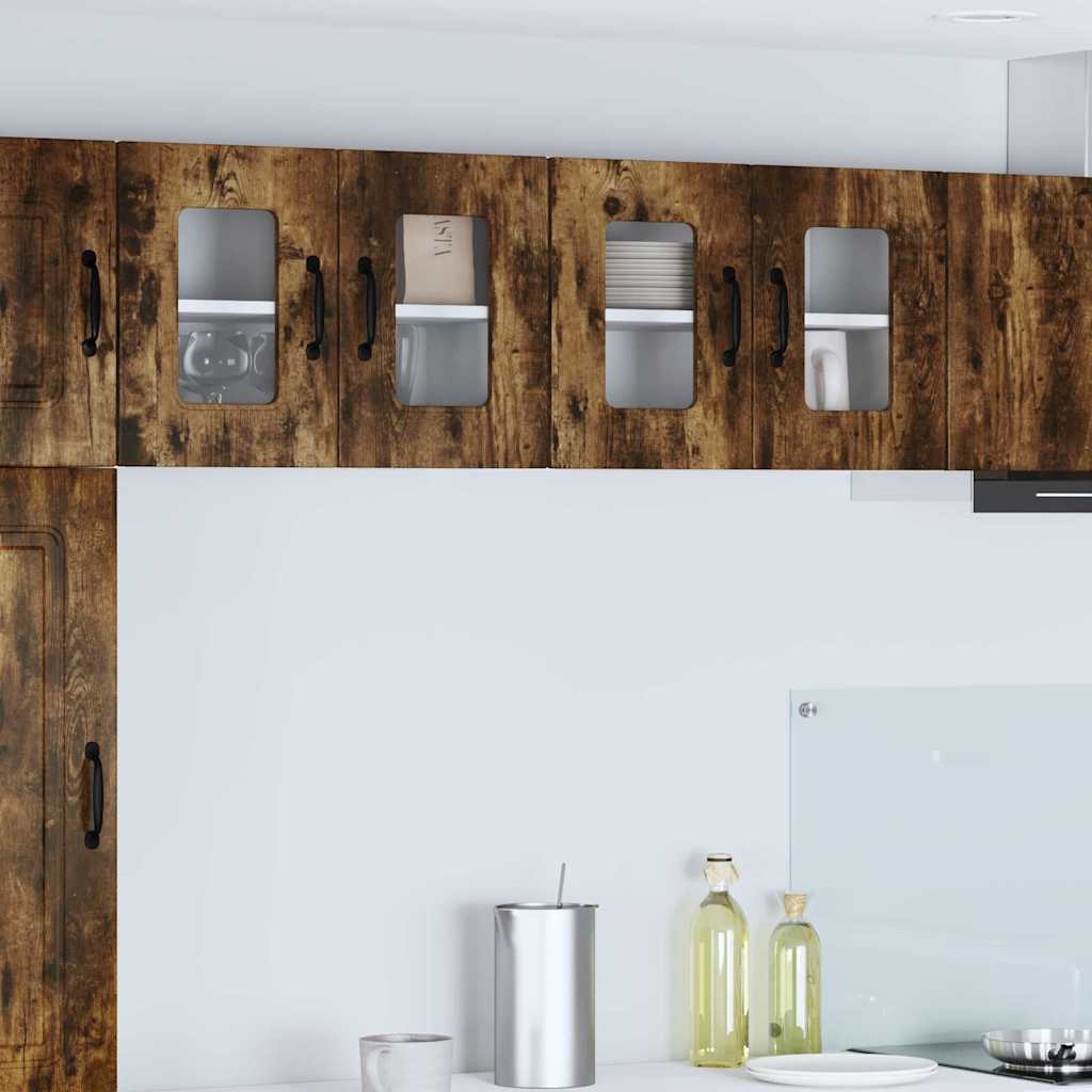 vidaXL Κρεμαστό ντουλάπι κουζίνας Καπνιστό Δρύς 60 x 31 x 40 εκ