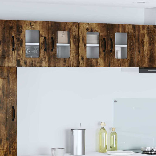 vidaXL Κρεμαστό ντουλάπι κουζίνας Καπνιστό Δρύς 60 x 31 x 40 εκ