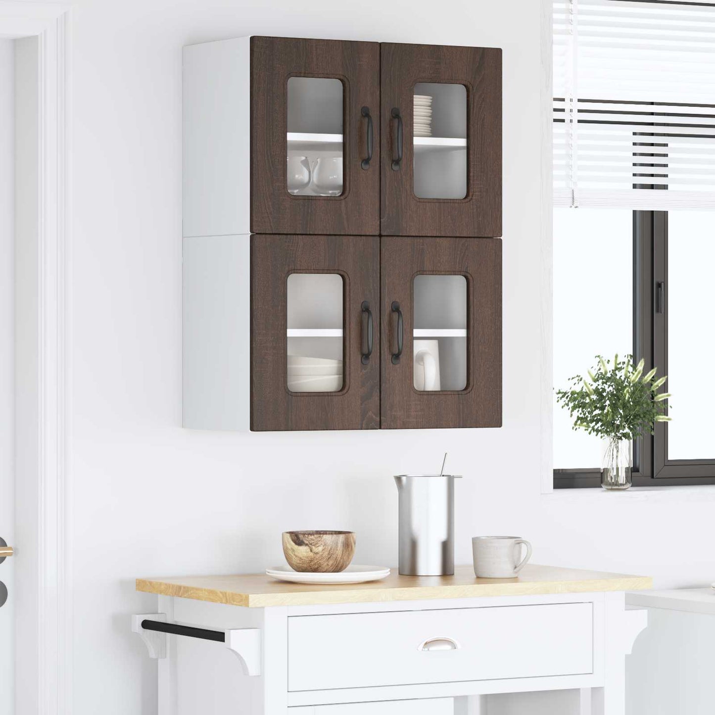 vidaXL Πάνελ πλυντηρίου πιάτων Kalmar 2 pcs Καφέ δρυς 60 x 31 x 40 εκ