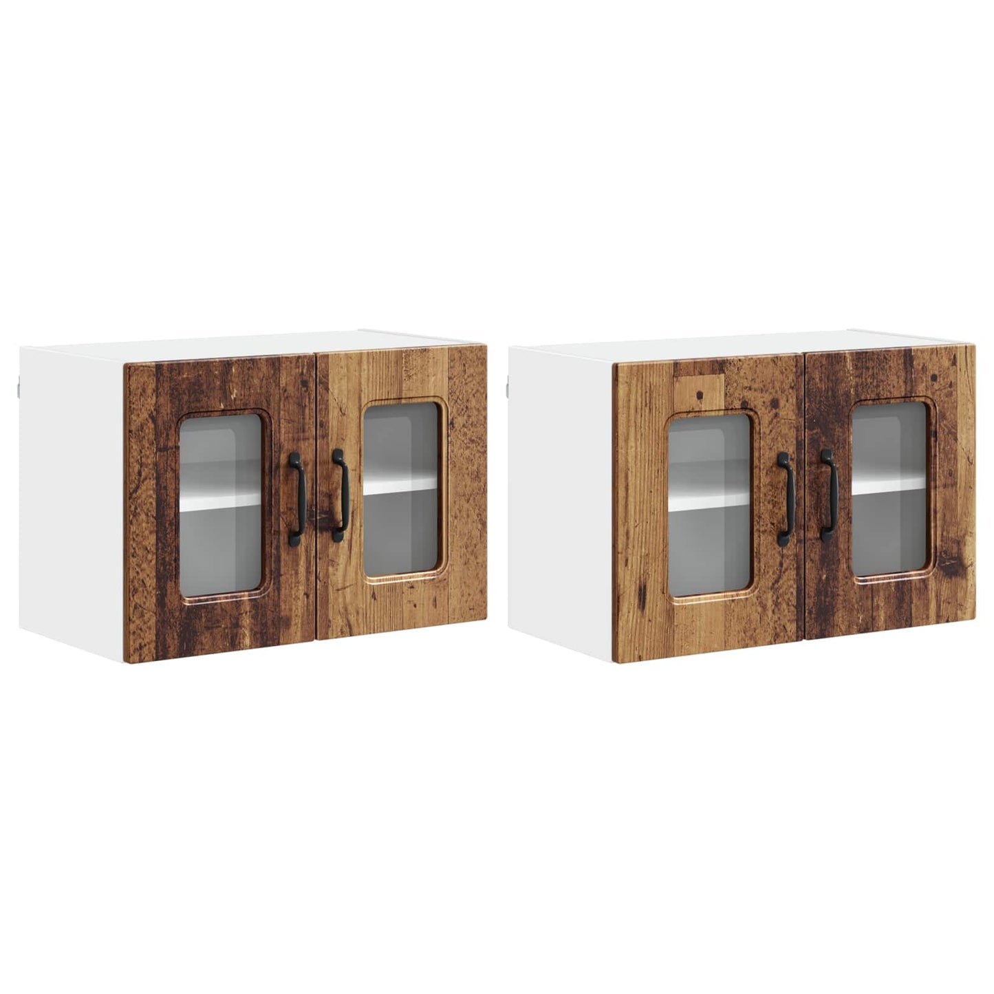 vidaXL Πάνελ πλυντηρίου πιάτων Kalmar 2 pcs Παλιό ξύλο 60 x 31 x 40 εκ
