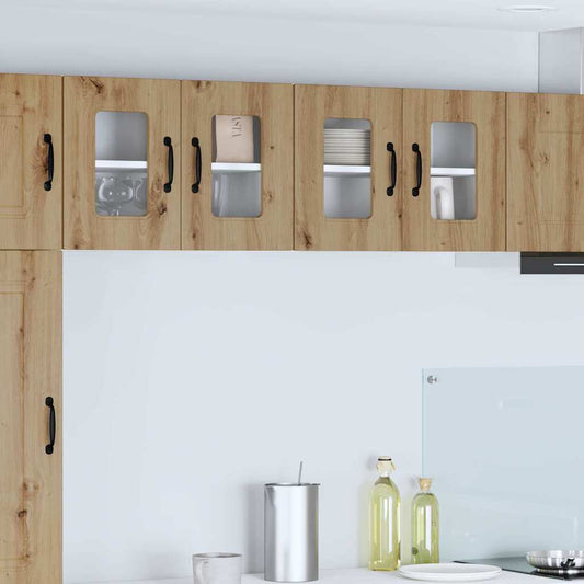 vidaXL Κρεμαστό ντουλάπι κουζίνας με ράφι Artisan Oak 60 x 31 x 40 εκ