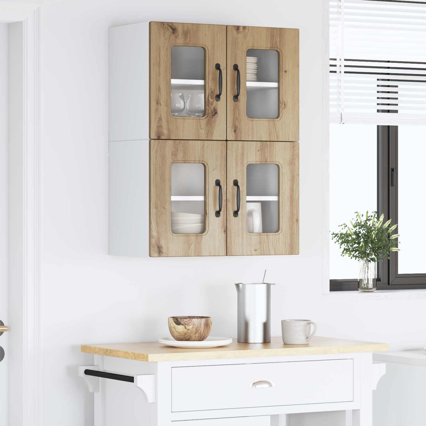vidaXL Πάνελ πλυντηρίου πιάτων με αποθήκευση Kalmar 2 pcs Artisan Oak