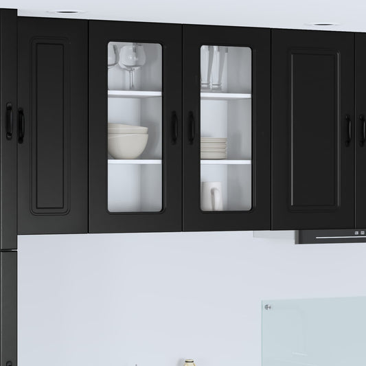 vidaXL Πάνελ πλυντηρίου πιάτων Kalmar Μαύρο 40 x 31 x 80 εκ.