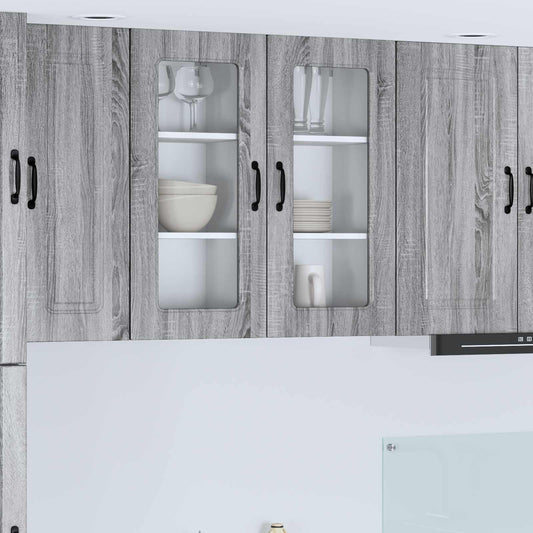 vidaXL Πάνελ πλυντηρίου πιάτων Kalmar Γκρίζο Σονομα 40 x 31 x 80 εκ.