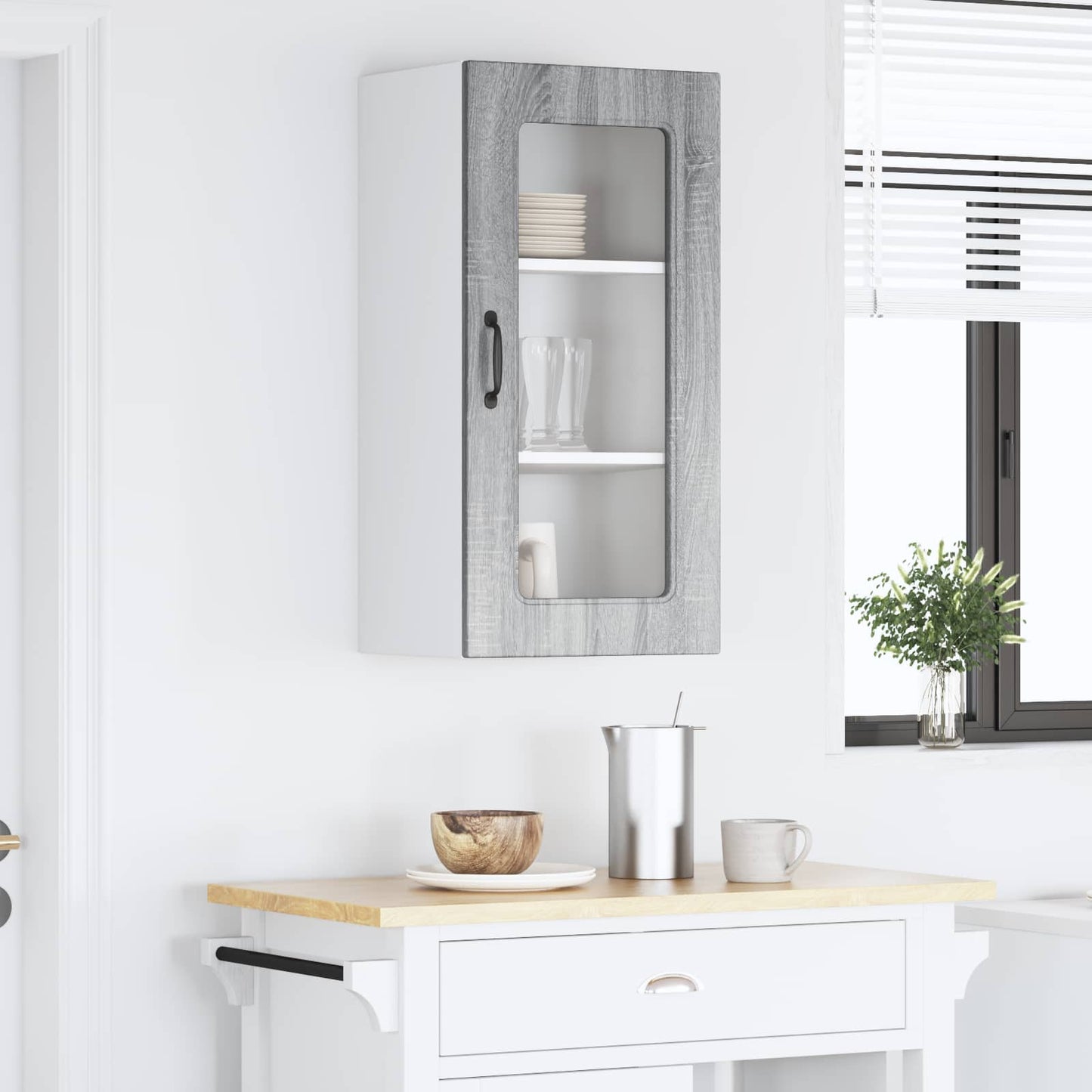 vidaXL Πάνελ πλυντηρίου πιάτων Kalmar Γκρίζο Σονομα 40 x 31 x 80 εκ.