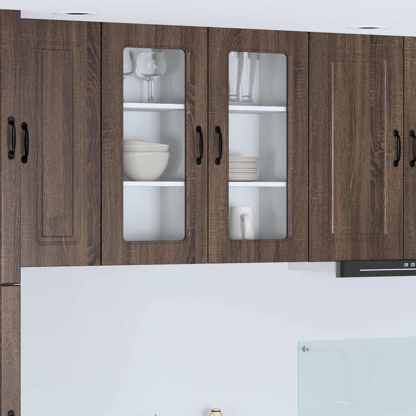 vidaXL Πάνελ πλυντηρίου πιάτων Kalmar 2 pcs Καφέ δρυς 40 x 31 x 80 εκ.