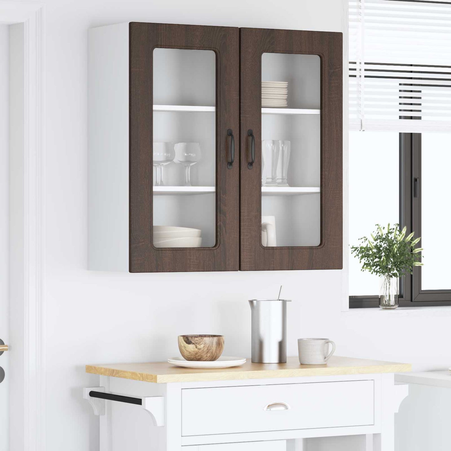 vidaXL Πάνελ πλυντηρίου πιάτων Kalmar 2 pcs Καφέ δρυς 40 x 31 x 80 εκ.