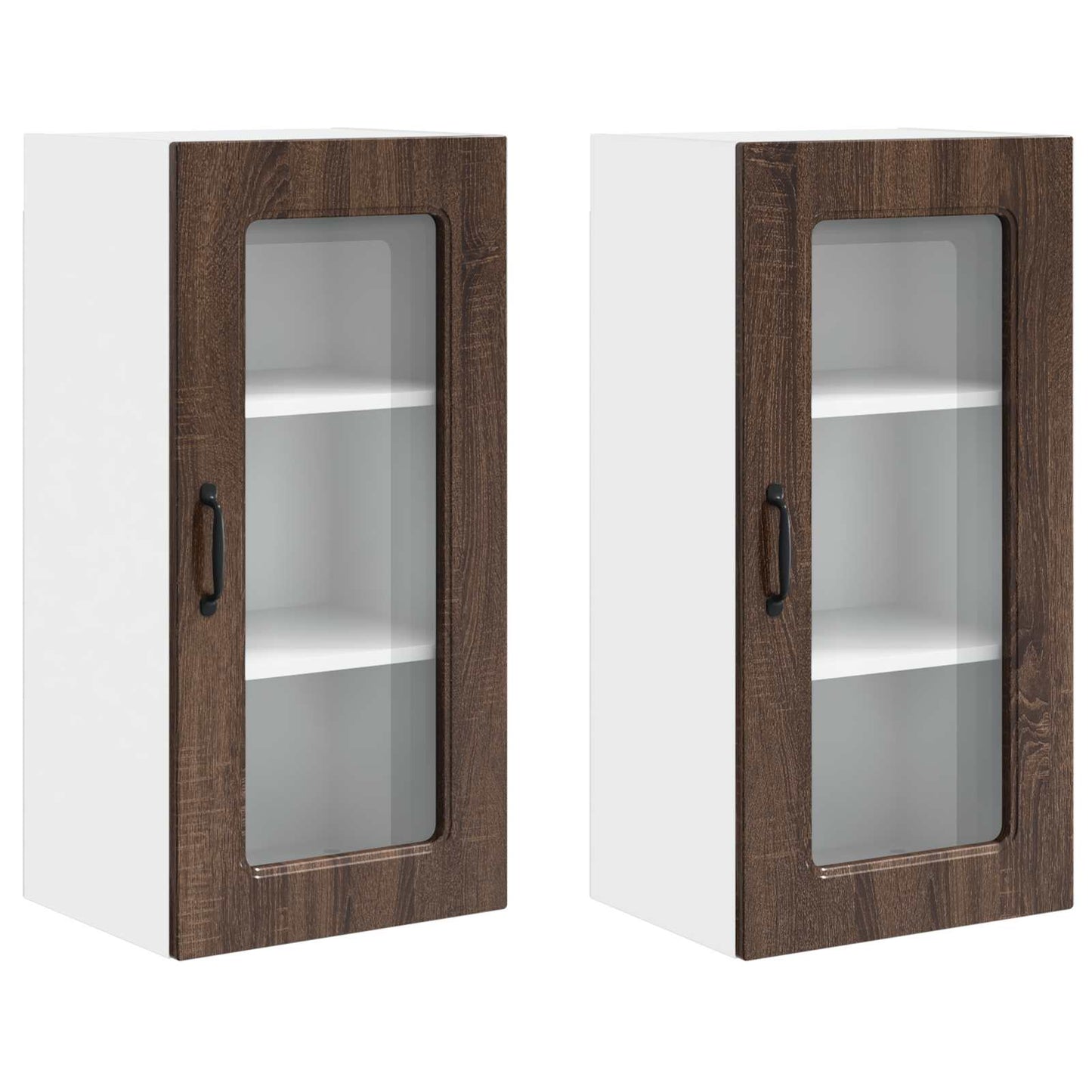 vidaXL Πάνελ πλυντηρίου πιάτων Kalmar 2 pcs Καφέ δρυς 40 x 31 x 80 εκ.