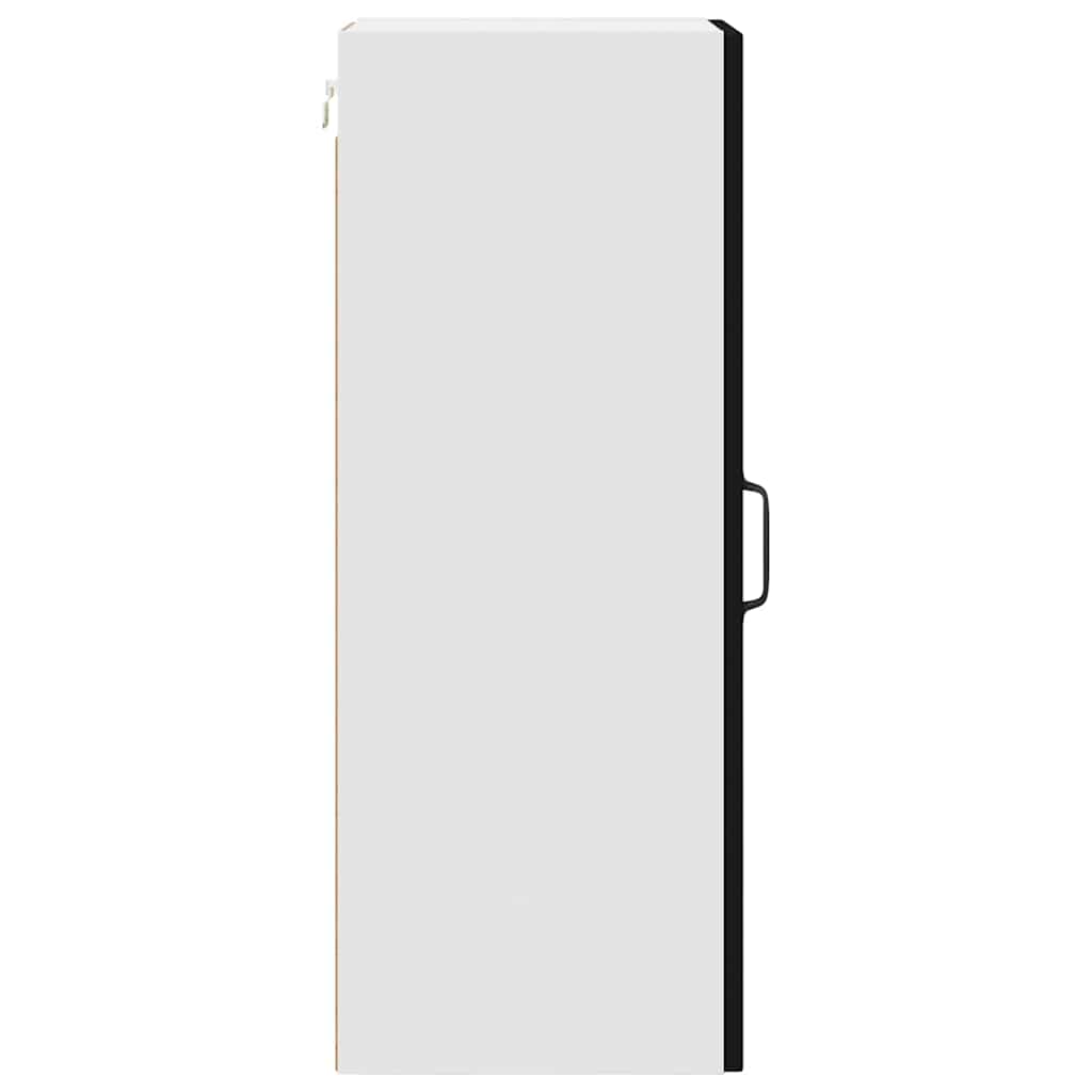 vidaXL Κρεμαστό ντουλάπι κουζίνας με ράφι Μαύρο 30 x 31 x 80 εκ.