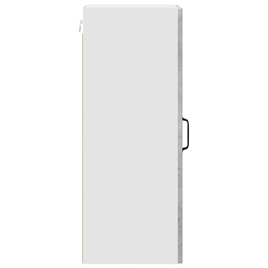 vidaXL Κρεμαστό ντουλάπι κουζίνας με ράφι 2 pcs Σκυρόδεμα Γκρι