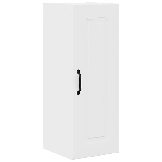 vidaXL Κρεμαστό ντουλάπι κουζίνας με ράφι Υψηλής γυαλάδας λευκό