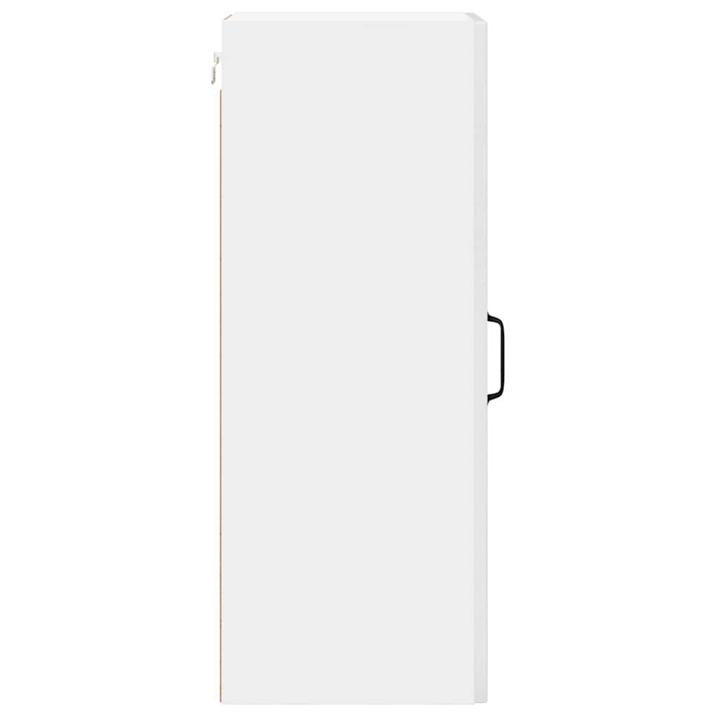 vidaXL Κρεμαστό ντουλάπι κουζίνας με ράφι Υψηλής γυαλάδας λευκό