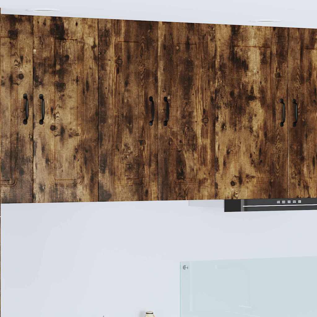 vidaXL Κρεμαστό ντουλάπι κουζίνας 2 pcs Καπνιστό Δρύς 30 x 31 x 80 εκ.