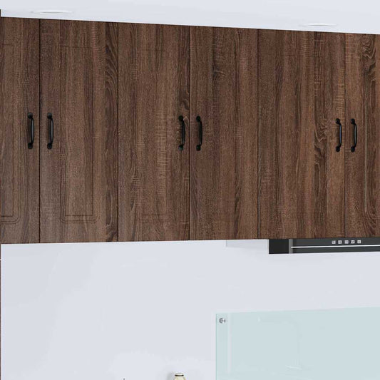 vidaXL Κρεμαστό ντουλάπι κουζίνας 2 pcs Καφέ δρυς 30 x 31 x 80 εκ.