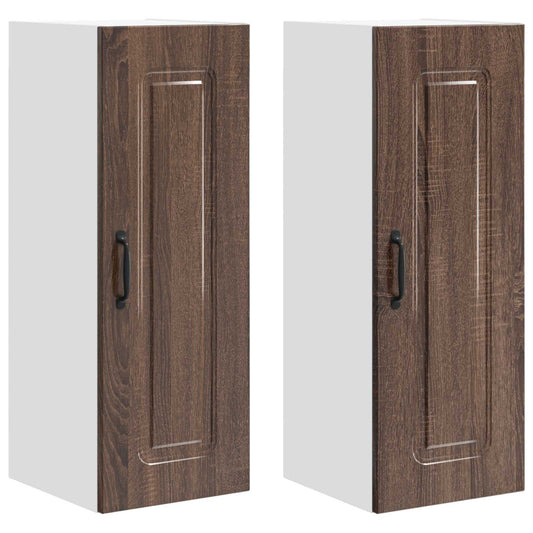 vidaXL Πάνελ πλυντηρίου πιάτων Kalmar 2 pcs Καφέ δρυς 30 x 31 x 80 εκ.