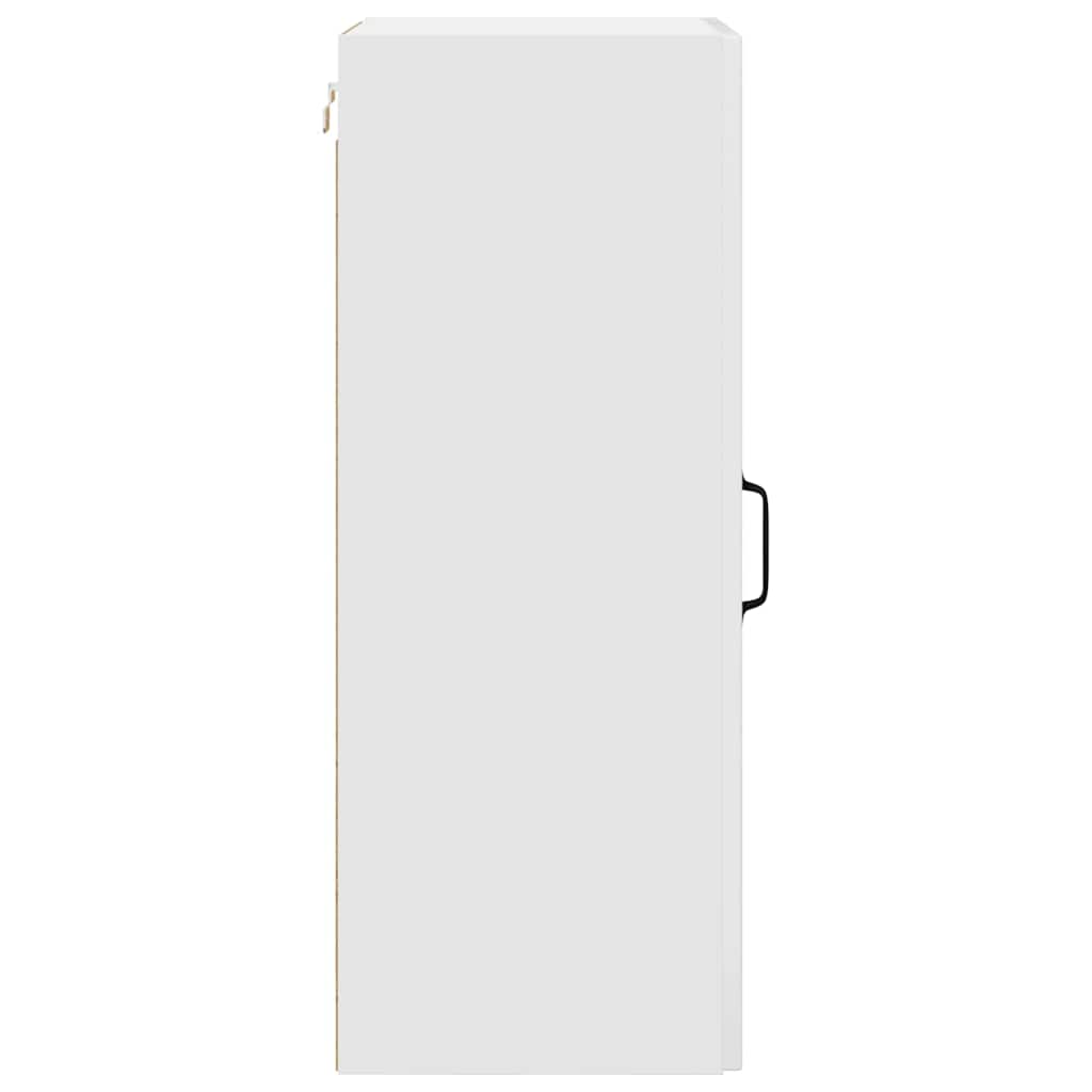 vidaXL Κρεμαστό ντουλάπι κουζίνας με ράφι Υψηλής γυαλάδας λευκό