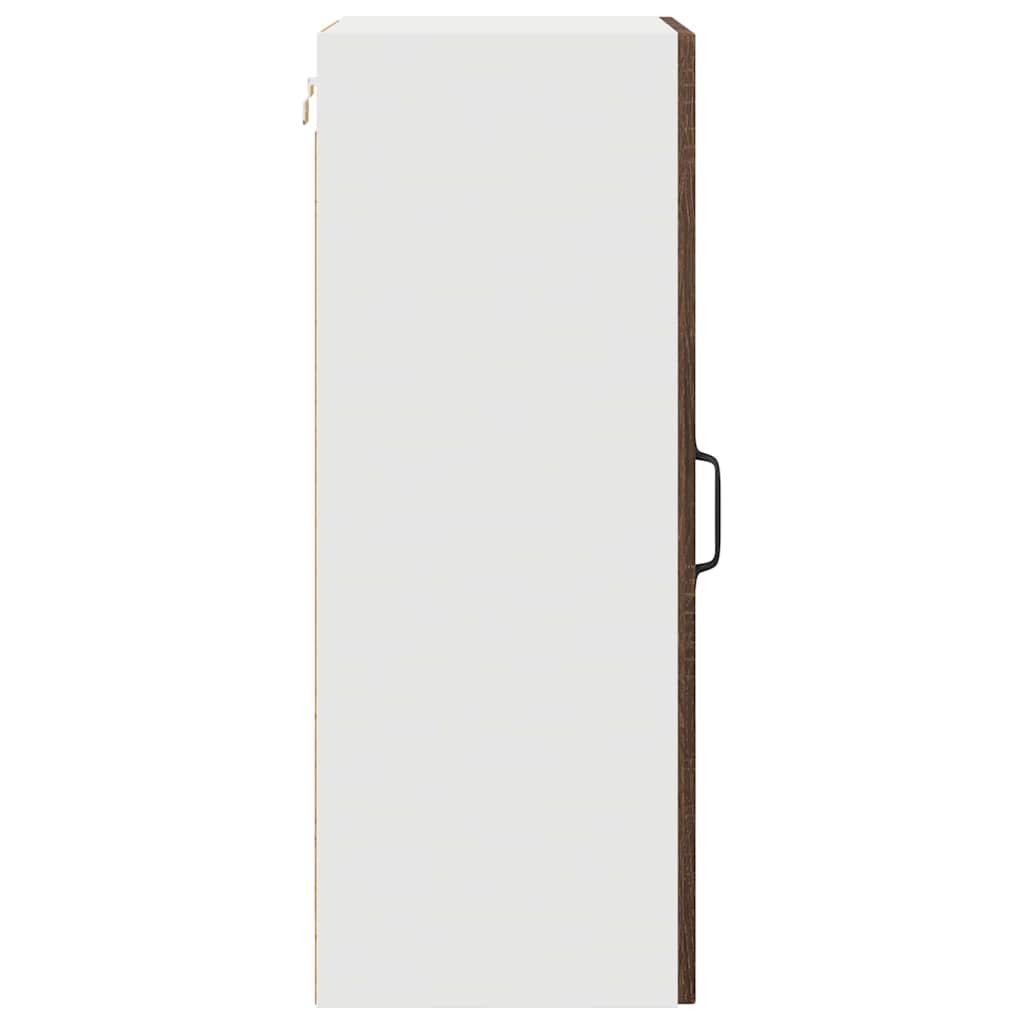 vidaXL Κρεμαστό ντουλάπι κουζίνας με ράφι Καφέ δρυς 40 x 31 x 80 εκ.