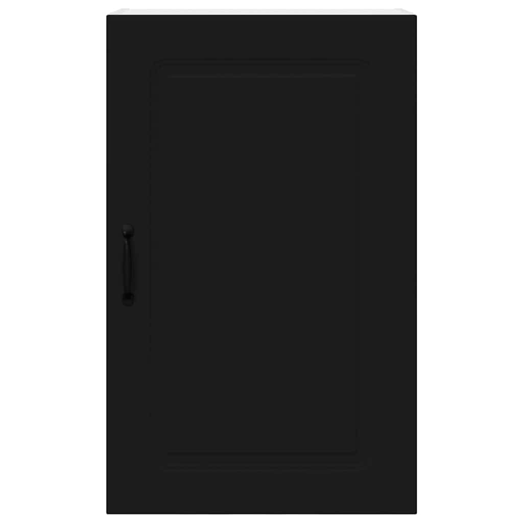 vidaXL Κρεμαστό ντουλάπι κουζίνας με ράφι Μαύρο 50 x 31 x 80 εκ.