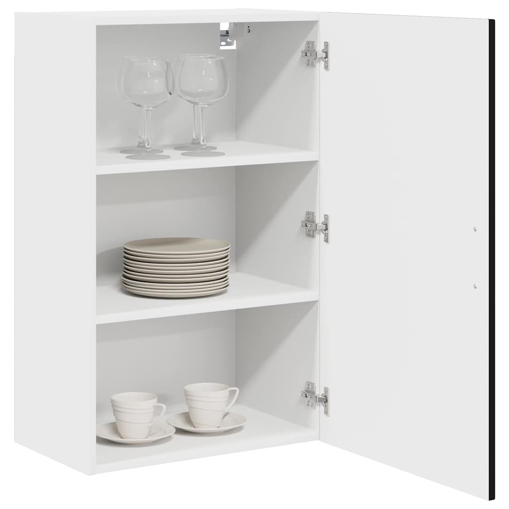 vidaXL Κρεμαστό ντουλάπι κουζίνας με ράφι Μαύρο 50 x 31 x 80 εκ.