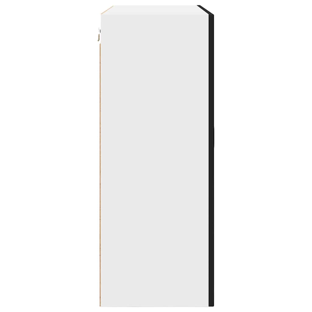 vidaXL Κρεμαστό ντουλάπι κουζίνας με ράφι Μαύρο 80 x 31 x 80 εκ.