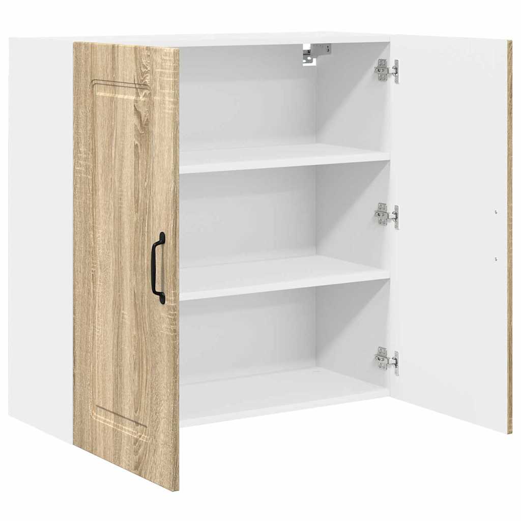 vidaXL Κρεμαστό ντουλάπι κουζίνας με ράφι Δρύς Sonoma 80 x 31 x 80 εκ.