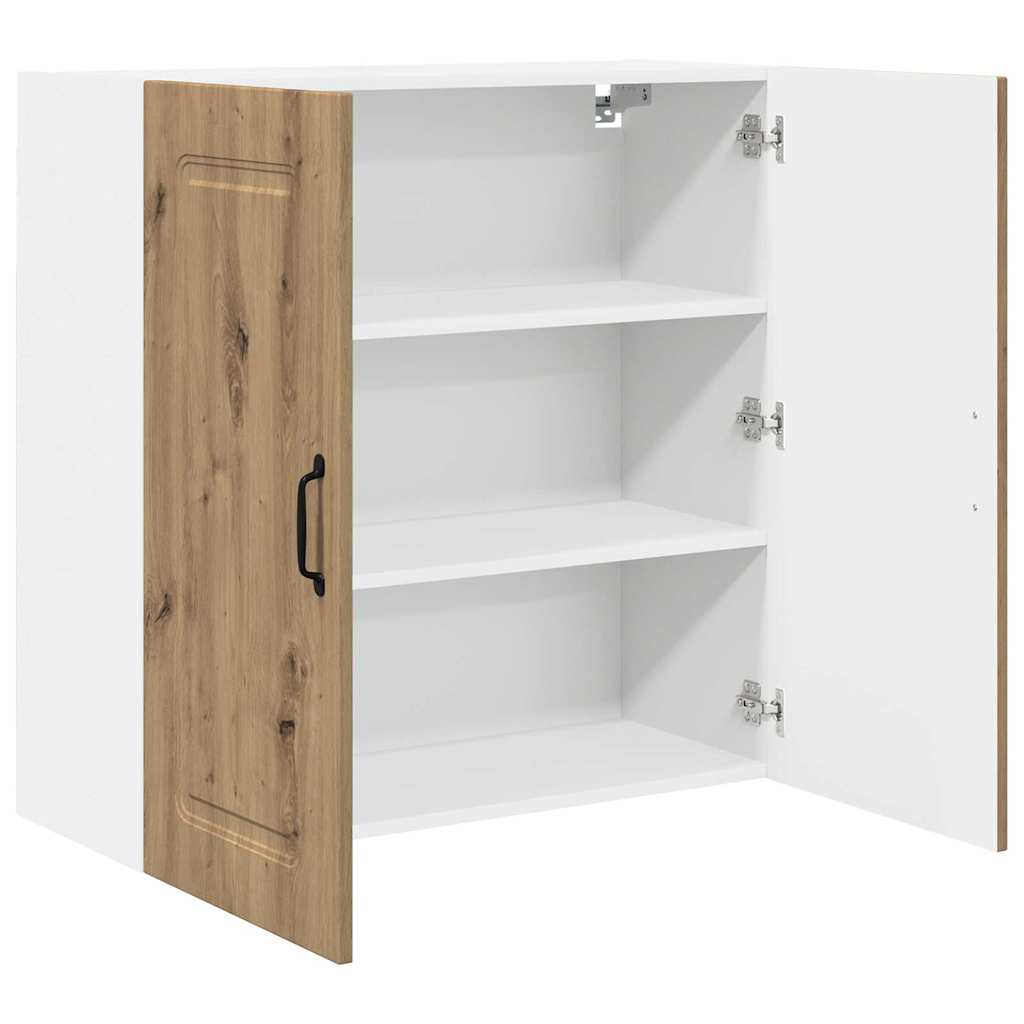 vidaXL Κρεμαστό ντουλάπι κουζίνας με ράφι Artisan Oak 80 x 31 x 80 εκ.