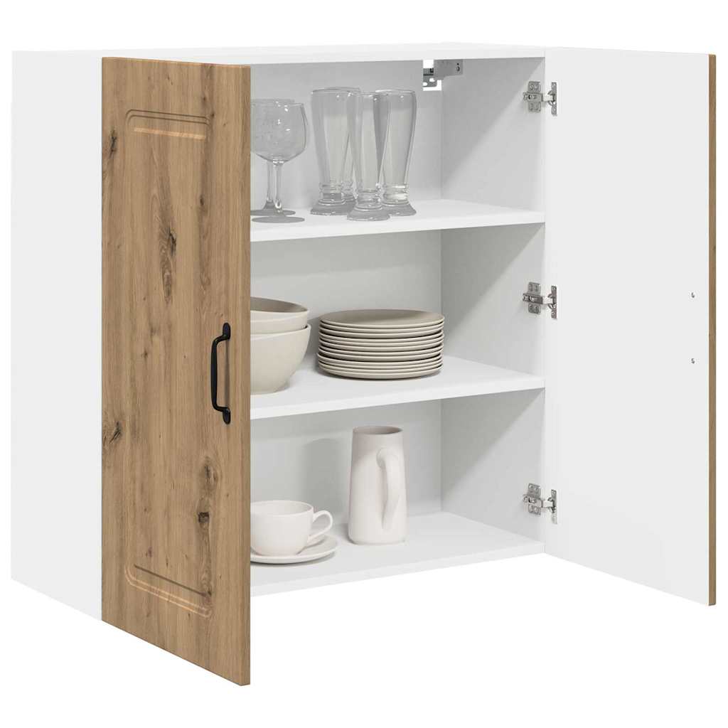 vidaXL Κρεμαστό ντουλάπι κουζίνας με ράφι Artisan Oak 80 x 31 x 80 εκ.