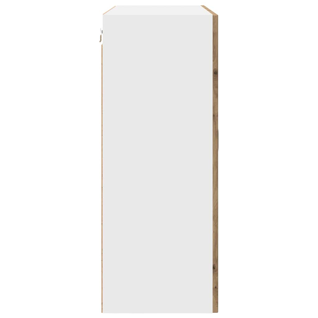 vidaXL Κρεμαστό ντουλάπι κουζίνας με ράφι Artisan Oak 80 x 31 x 80 εκ.