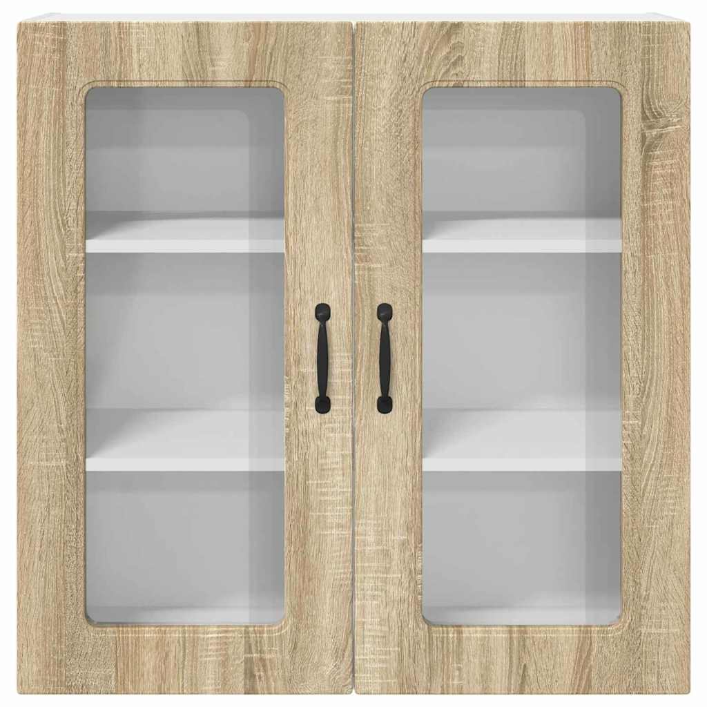 vidaXL Κρεμαστό ντουλάπι κουζίνας με ράφι Δρύς Sonoma 80 x 31 x 80 εκ.