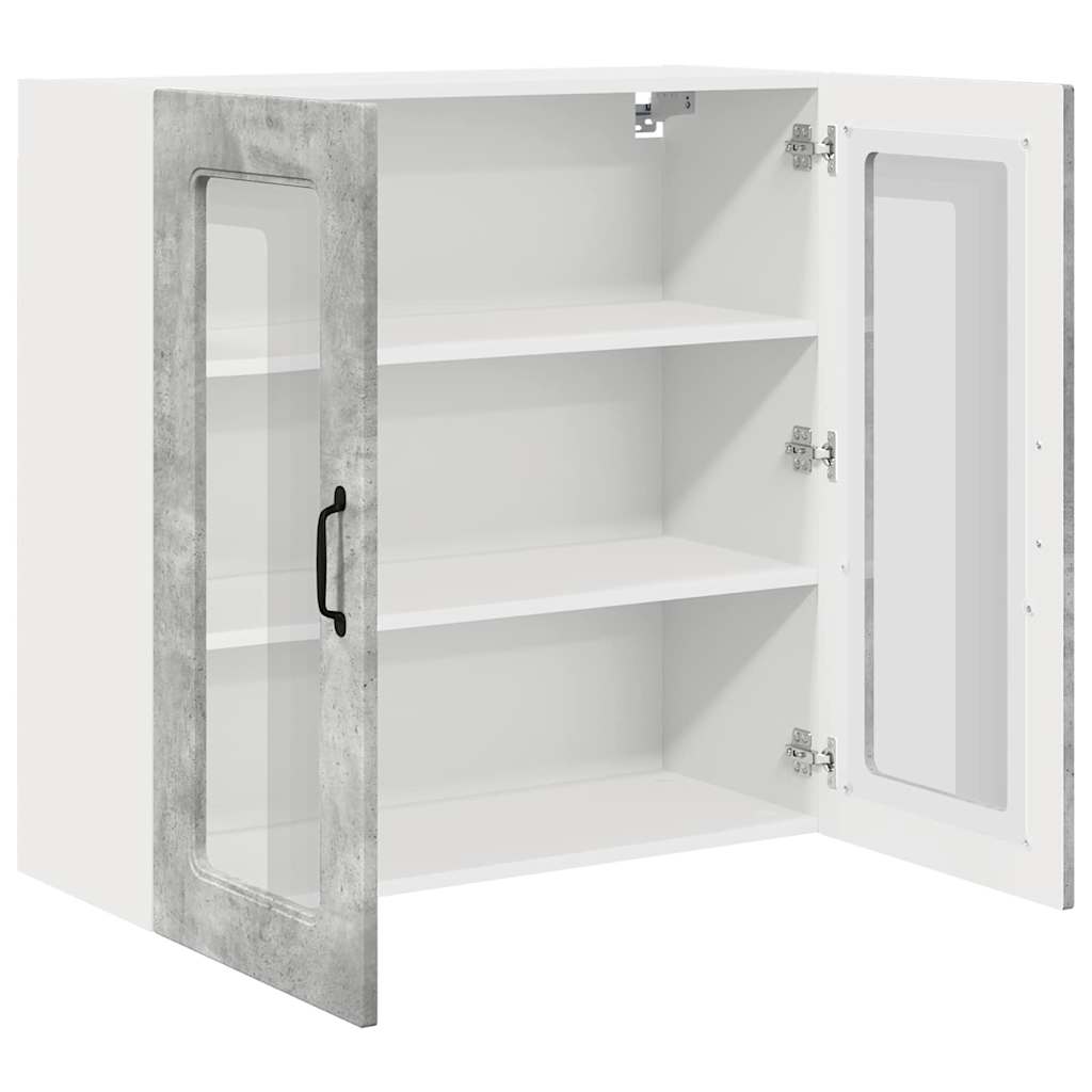 vidaXL Κρεμαστό ντουλάπι κουζίνας Σκυρόδεμα Γκρι 80 x 31 x 80 εκ.