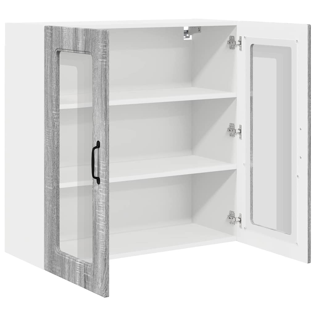 vidaXL Κρεμαστό ντουλάπι κουζίνας Γκρίζο Σονομα 80 x 31 x 80 εκ.