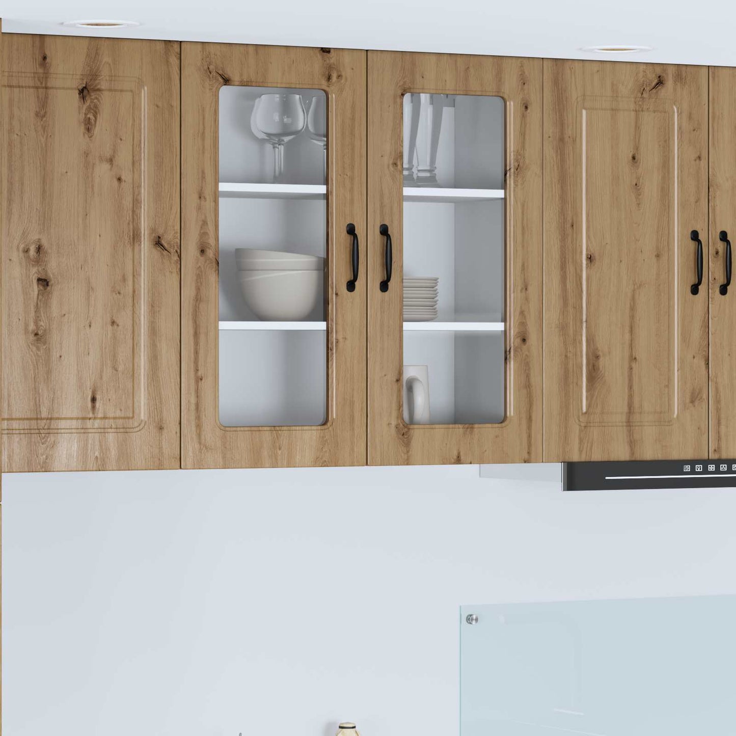 vidaXL Κρεμαστό ντουλάπι κουζίνας με ράφι Artisan Oak 80 x 31 x 80 εκ.