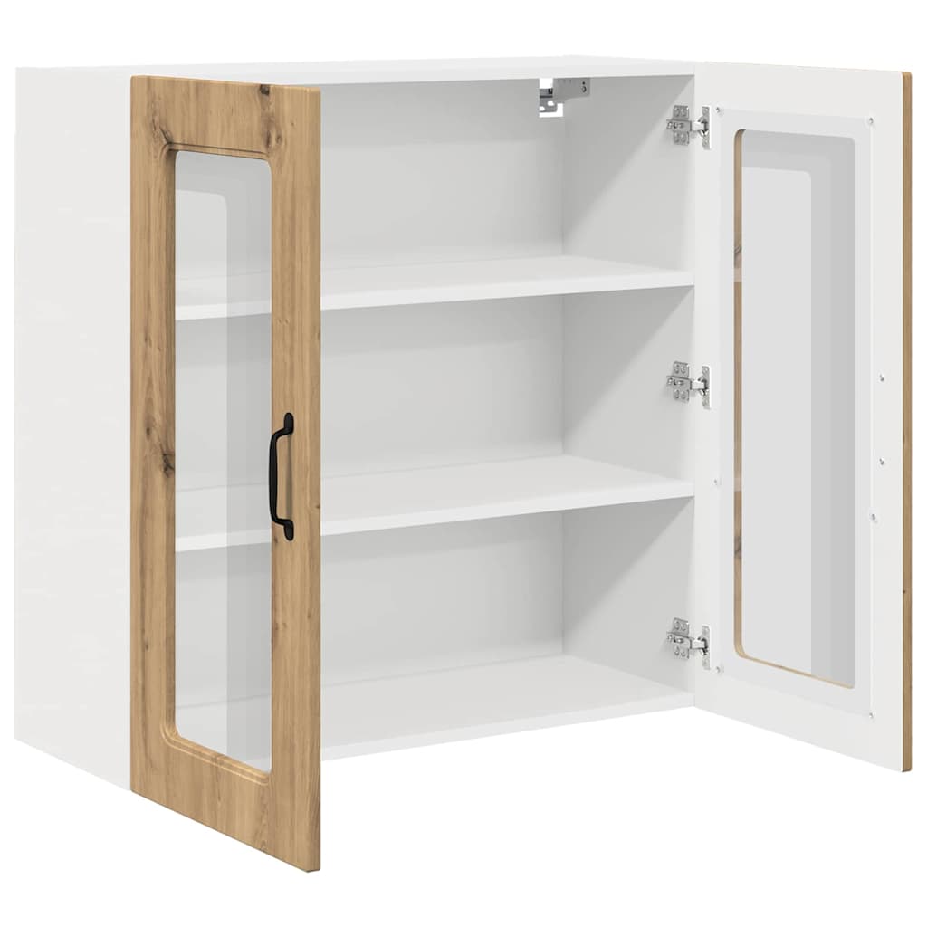 vidaXL Κρεμαστό ντουλάπι κουζίνας με ράφι Artisan Oak 80 x 31 x 80 εκ.