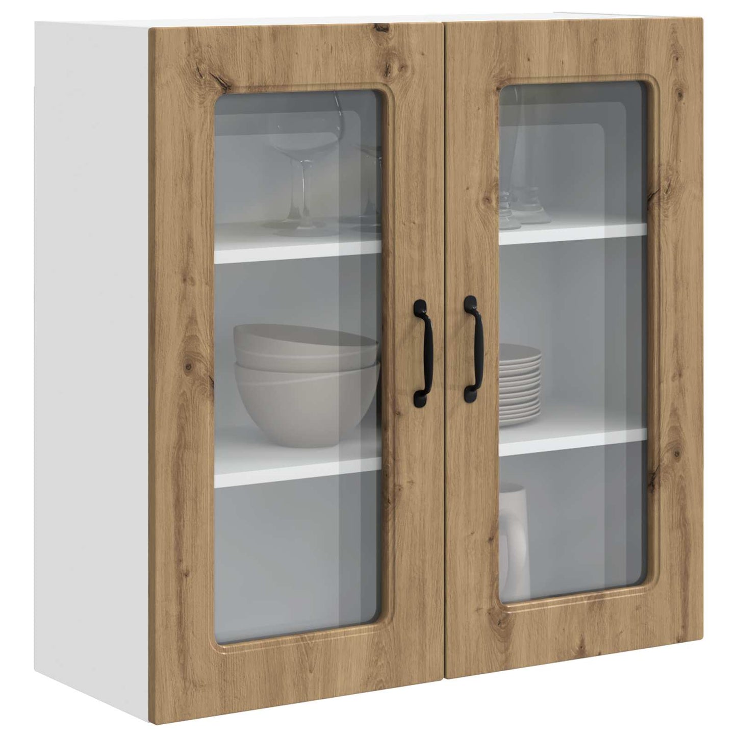 vidaXL Κρεμαστό ντουλάπι κουζίνας με ράφι Artisan Oak 80 x 31 x 80 εκ.
