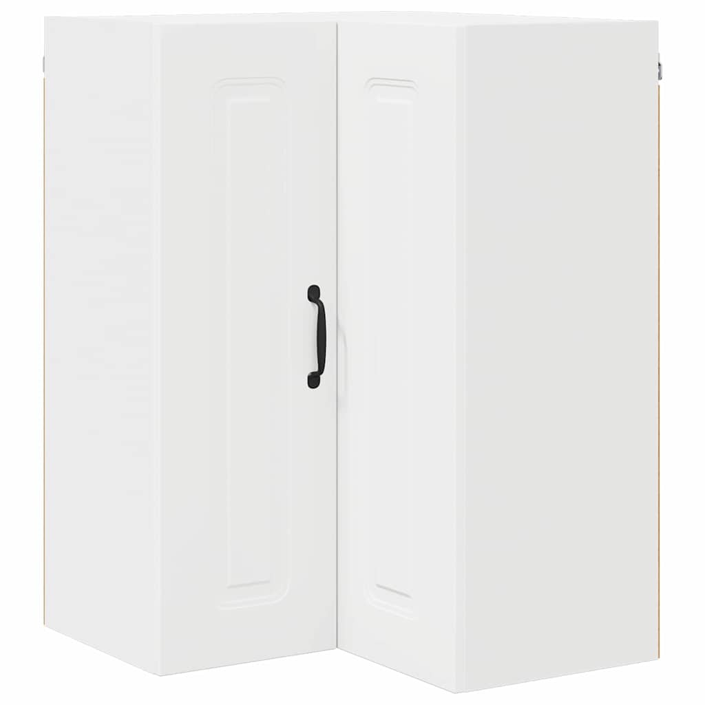 vidaXL Κρεμαστό ντουλάπι κουζίνας με ράφι Λευκό 57 x 57 x 80 εκ.