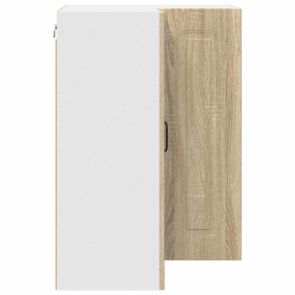 vidaXL Κρεμαστό ντουλάπι κουζίνας με ράφι Δρύς Sonoma 57 x 57 x 80 εκ.