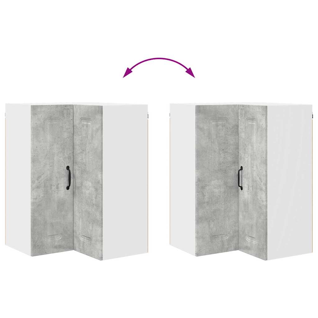 vidaXL Κρεμαστό ντουλάπι κουζίνας Σκυρόδεμα Γκρι 57 x 57 x 80 εκ.