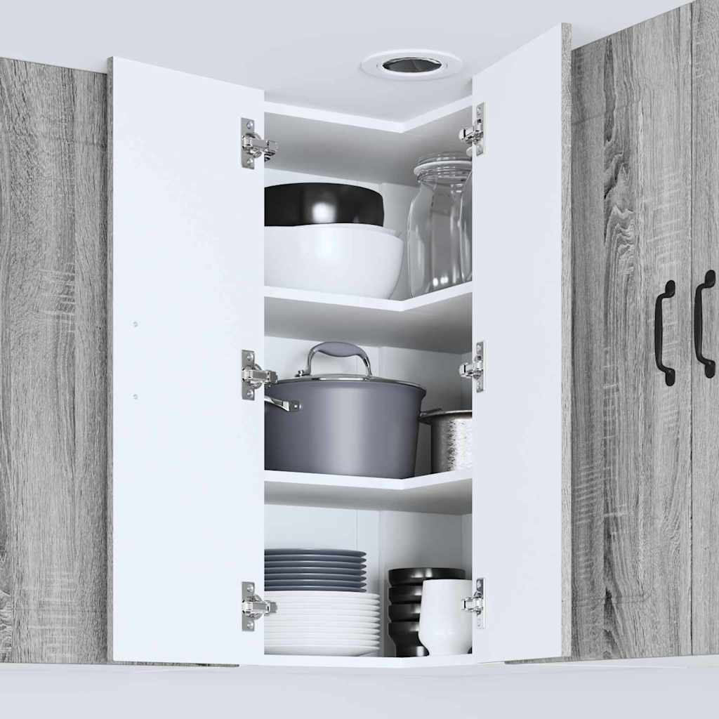 vidaXL Κρεμαστό ντουλάπι κουζίνας Γκρίζο Σονομα 57 x 57 x 80 εκ.