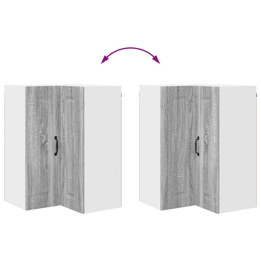 vidaXL Κρεμαστό ντουλάπι κουζίνας Γκρίζο Σονομα 57 x 57 x 80 εκ.