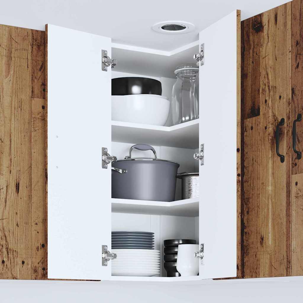 vidaXL Κρεμαστό ντουλάπι κουζίνας με ράφι Παλιό Ξύλο 57 x 57 x 80 εκ.