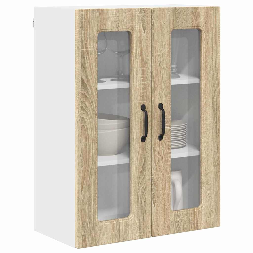 vidaXL Κρεμαστό ντουλάπι κουζίνας με ράφι Δρύς Sonoma 60 x 31 x 80 εκ.