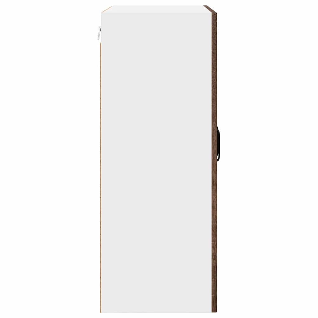 vidaXL Κρεμαστό ντουλάπι κουζίνας με ράφι Καφέ δρυς 60 x 31 x 80 εκ.