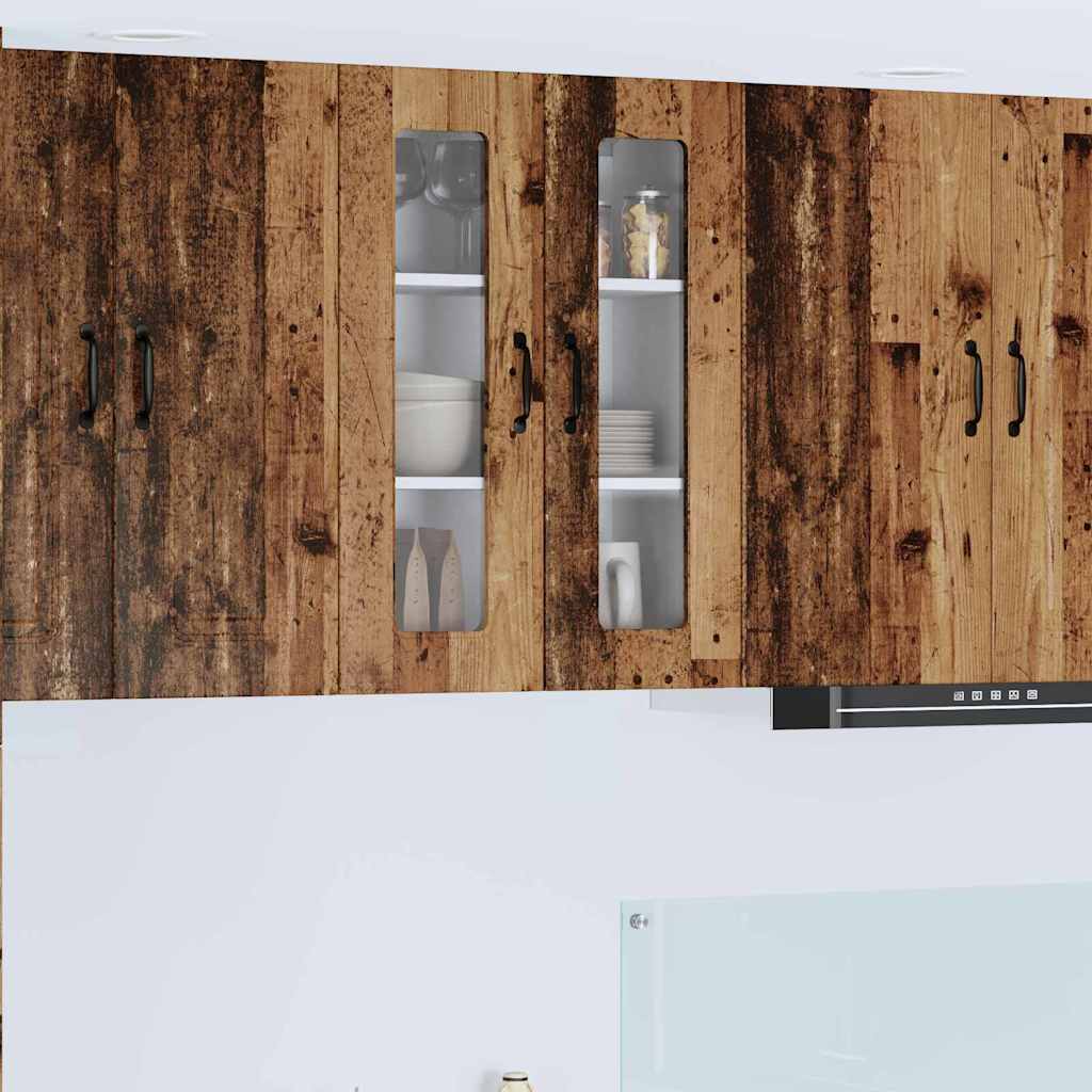 vidaXL Κρεμαστό ντουλάπι κουζίνας με ράφι Παλιό Ξύλο 60 x 31 x 80 εκ.