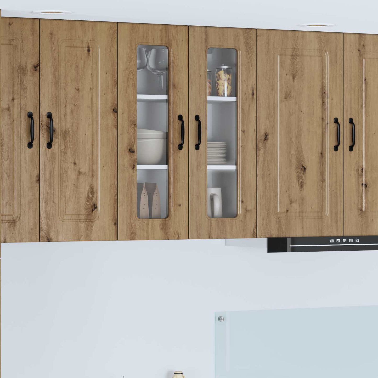 vidaXL Κρεμαστό ντουλάπι κουζίνας με ράφι Artisan Oak 60 x 31 x 80 εκ.