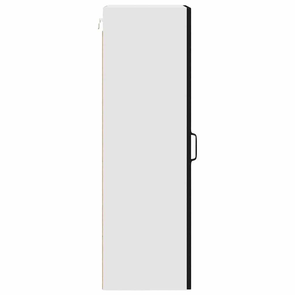 vidaXL Κρεμαστό ντουλάπι κουζίνας με ράφι Μαύρο 40 x 31 x 100 εκ.