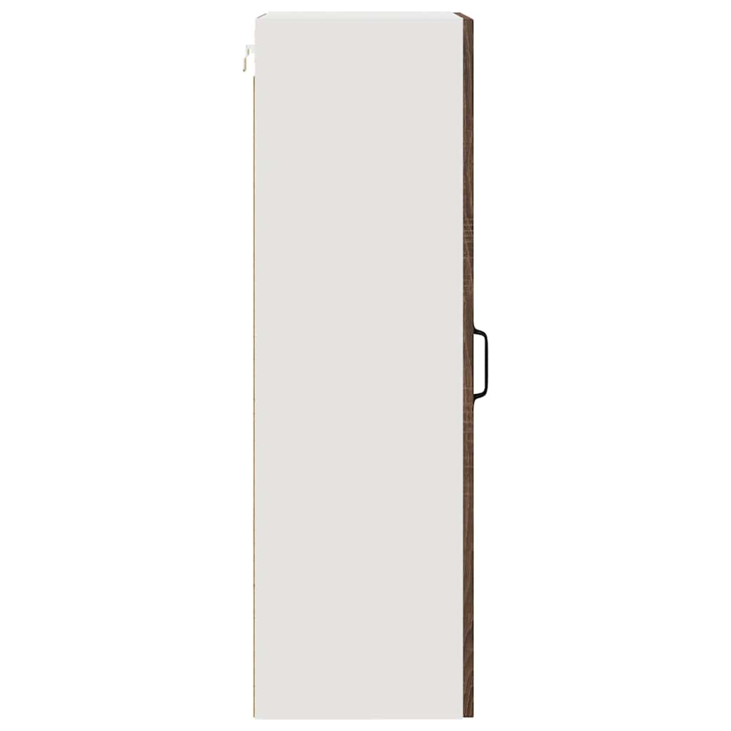 vidaXL Κρεμαστό ντουλάπι κουζίνας με ράφι Καφέ δρυς 40 x 31 x 100 εκ.