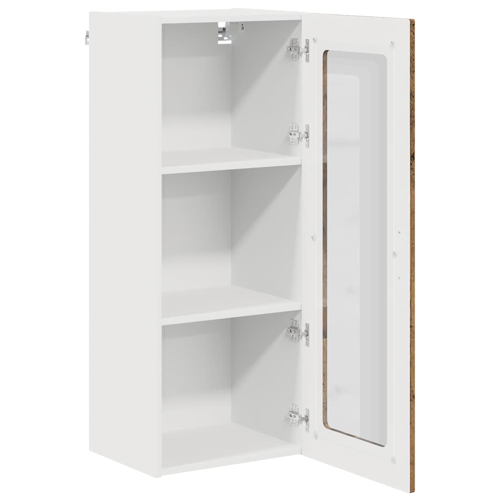 vidaXL Κρεμαστό ντουλάπι κουζίνας με ράφι Παλιό Ξύλο 40 x 31 x 100 εκ.